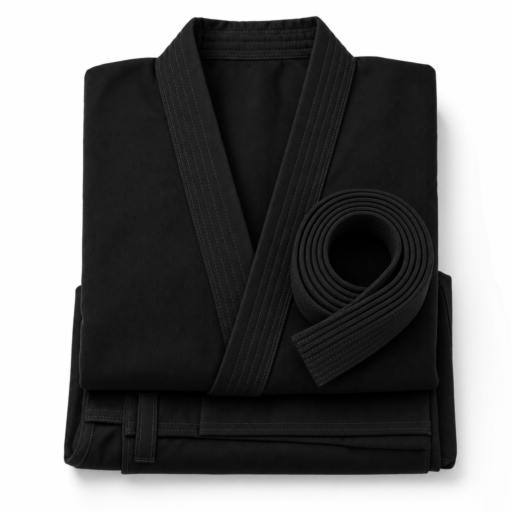 Ken Gi (Cosplay) — Black colourway: folded wrap top with obi belt and trousers, primary product view