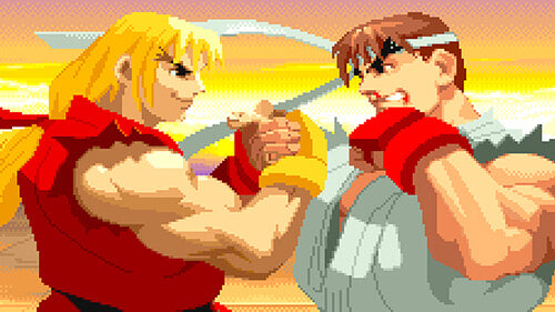 Ken & Ryu Pixel Duo