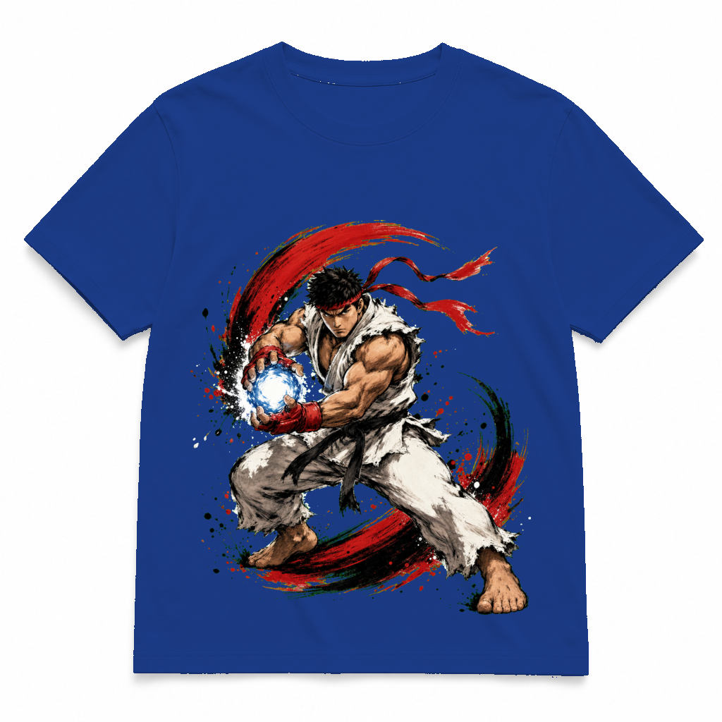 Street Fighter Forever — Ryu Royal Blue tee