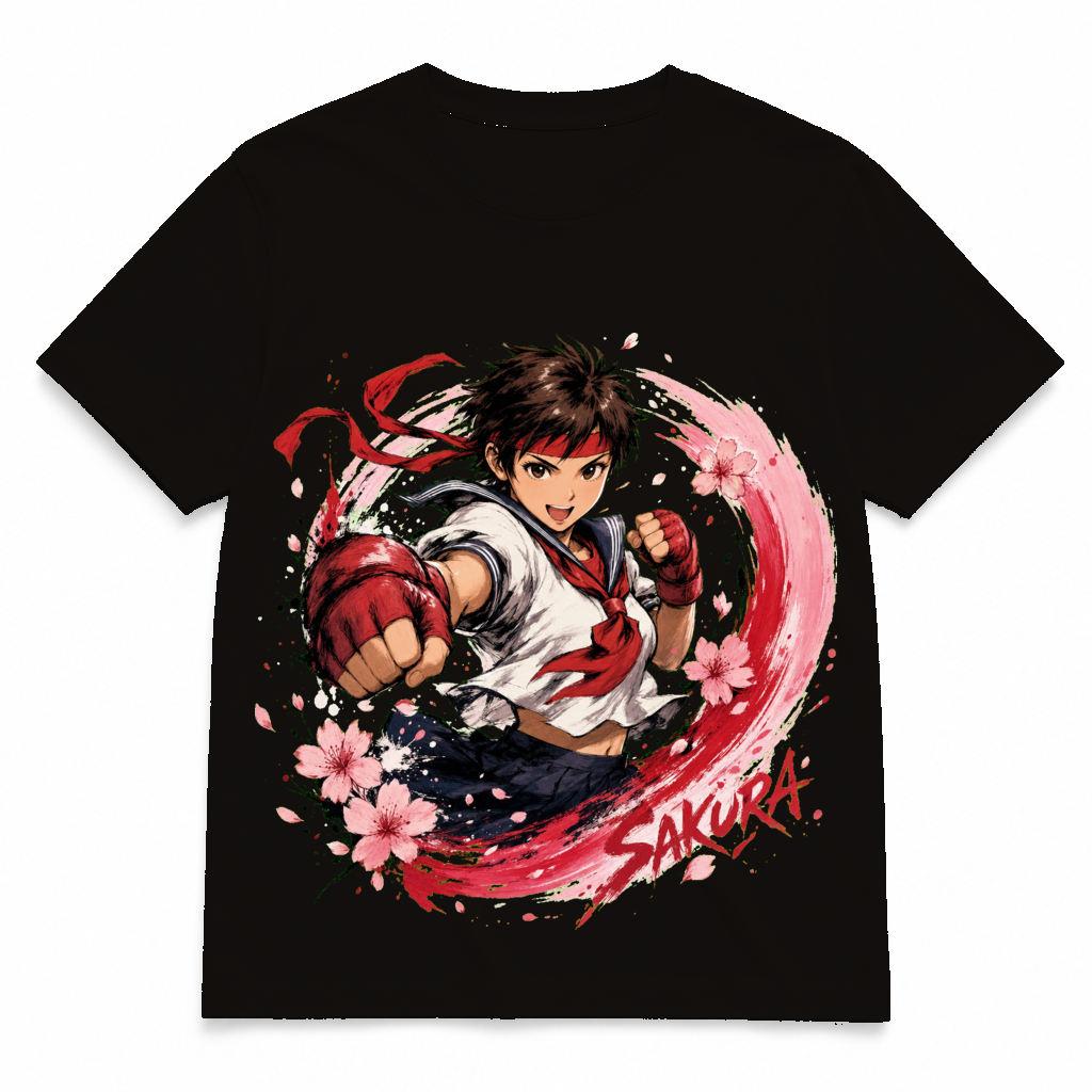 Street Fighter Forever — Sakura Asphalt tee